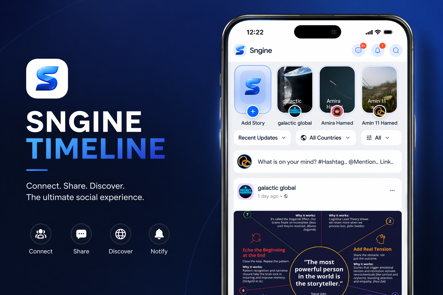 Sngine Native Timeline Apps (Android & IOS)