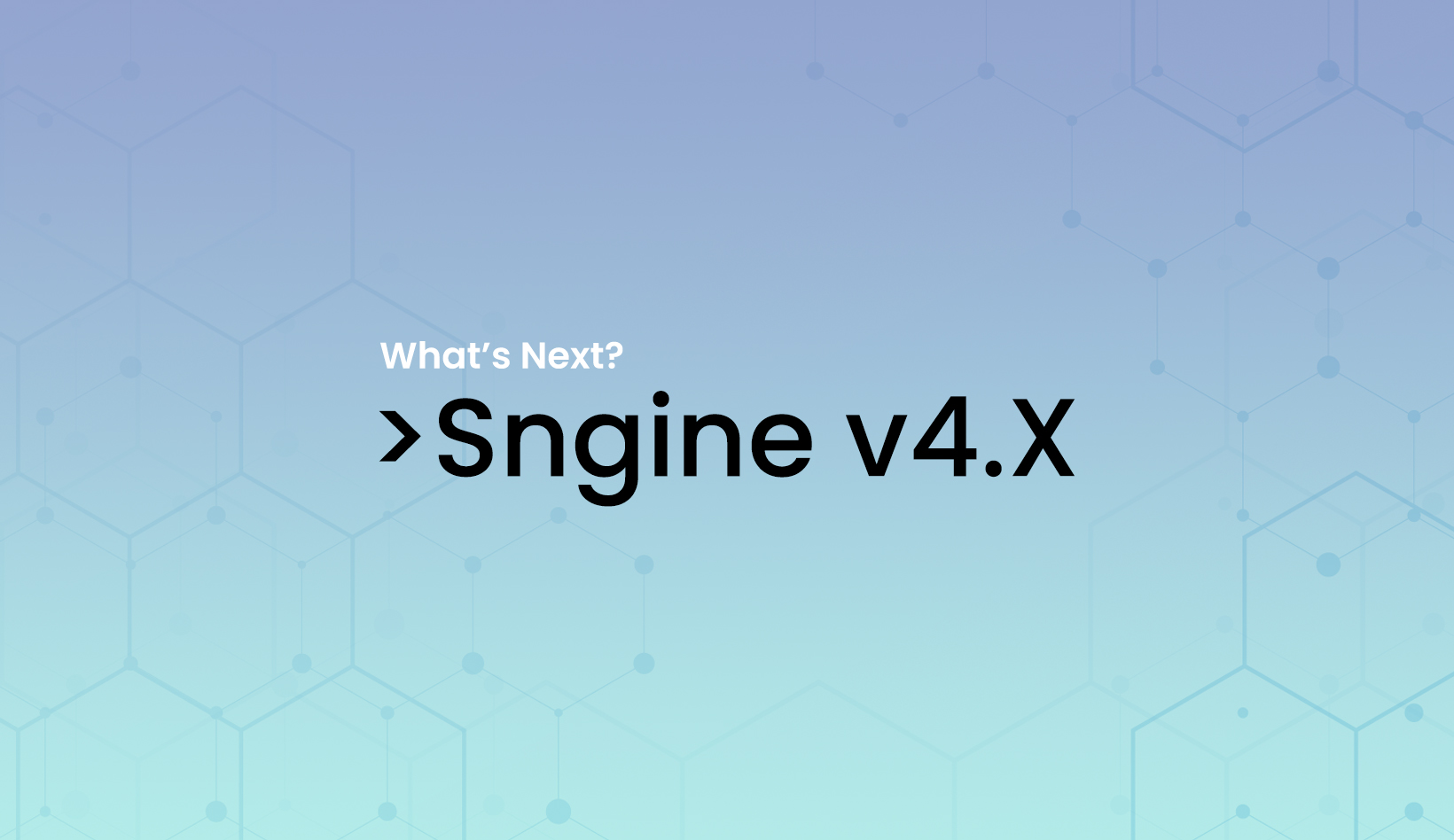 Sngine v4.X Roadmap