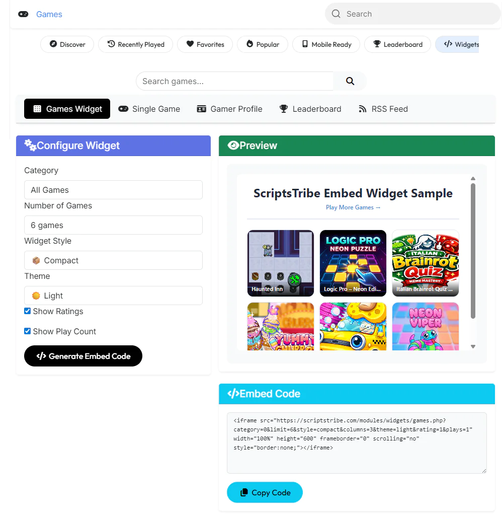 Affiliated Games for Sngine