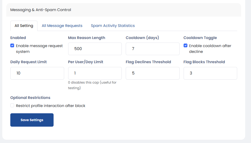Message Request Layer for Sngine (LinkedIn-Style DM Approval)