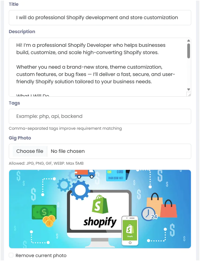 Gig Marketplace Plugin – Freelancer Service & Job Marketplace Sngine Add-on