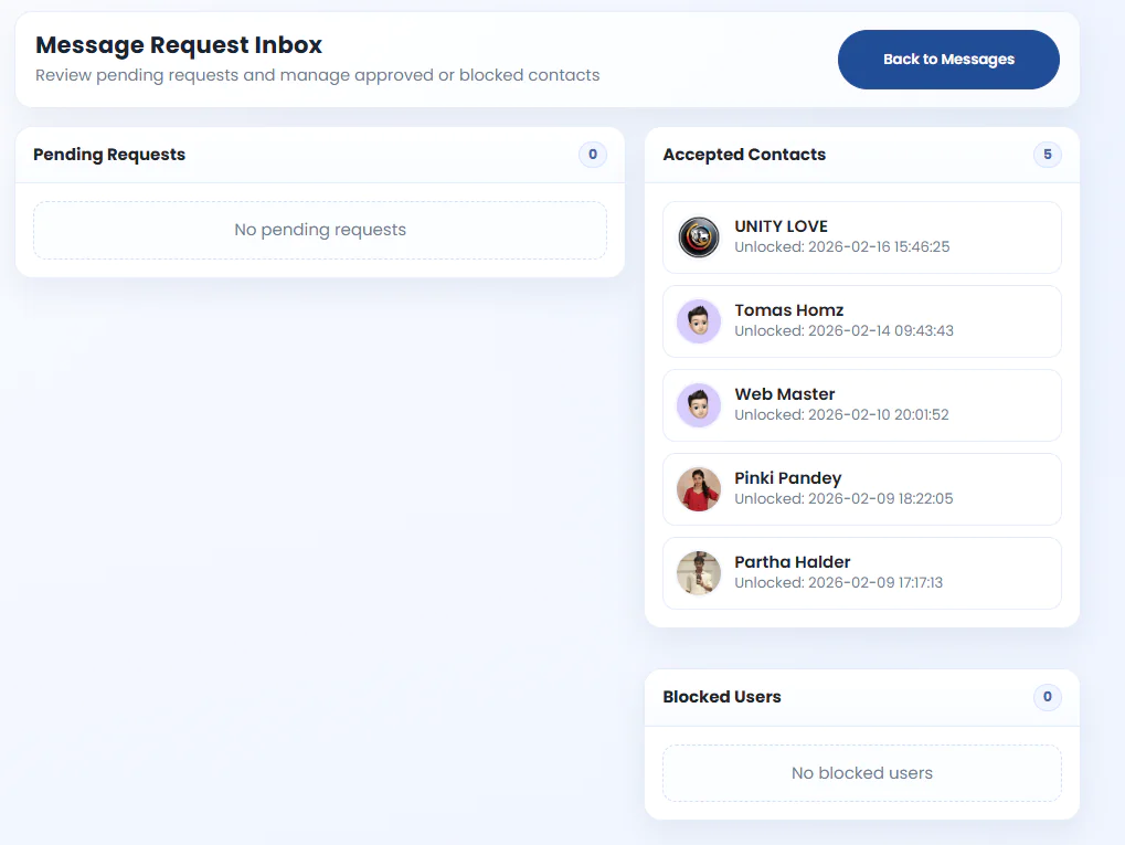 Message Request Layer for Sngine (LinkedIn-Style DM Approval)