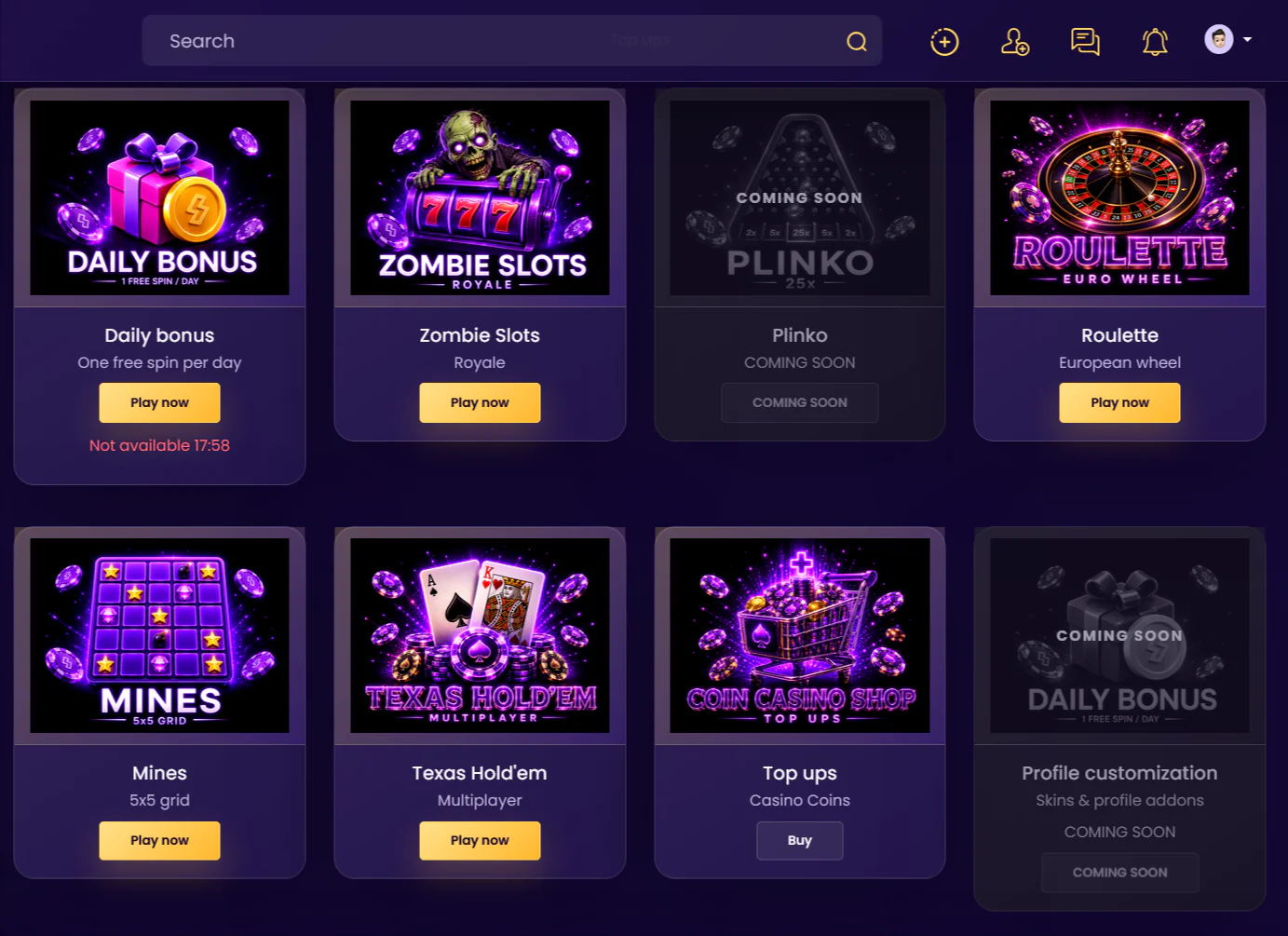 Community Casino for Sngine (SLOT, ROULETTE, POKER, MINES and more)