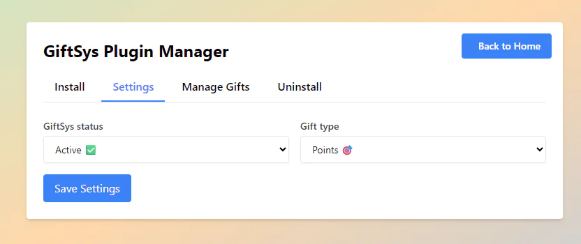 GiftSys- Send Cash or Point as gift in Sngine