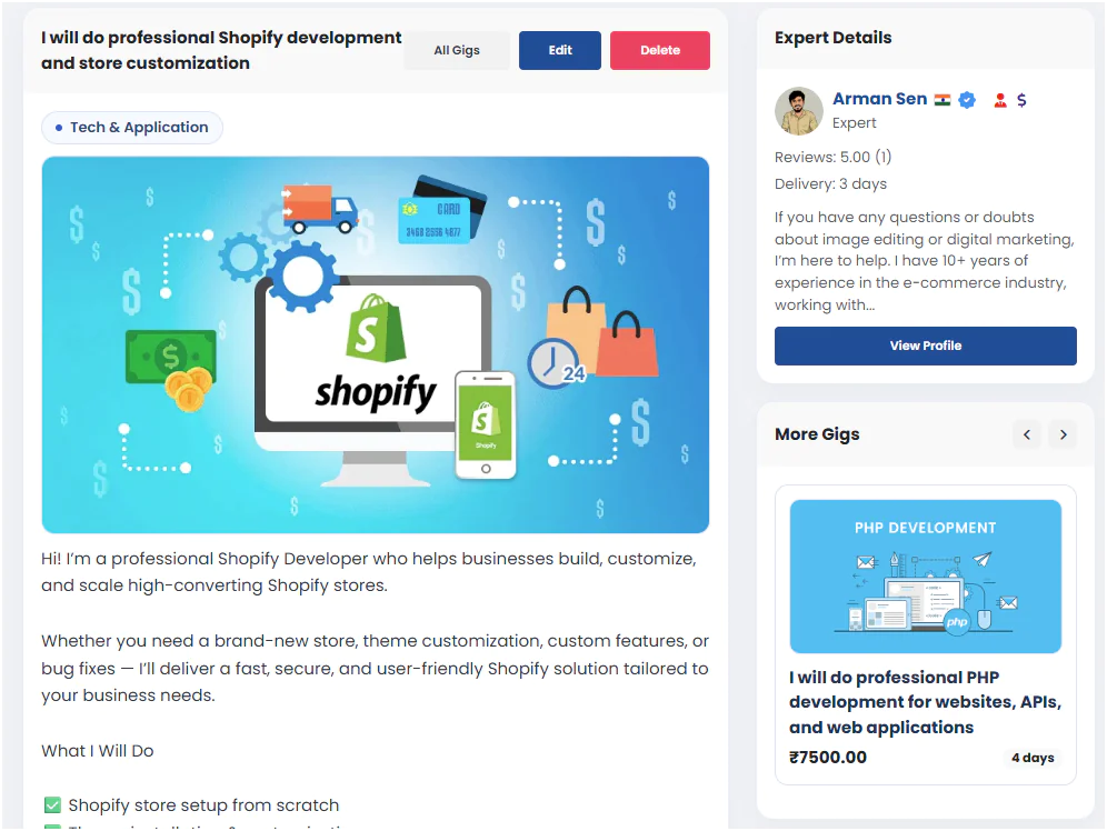 Gig Marketplace Plugin – Freelancer Service & Job Marketplace Sngine Add-on