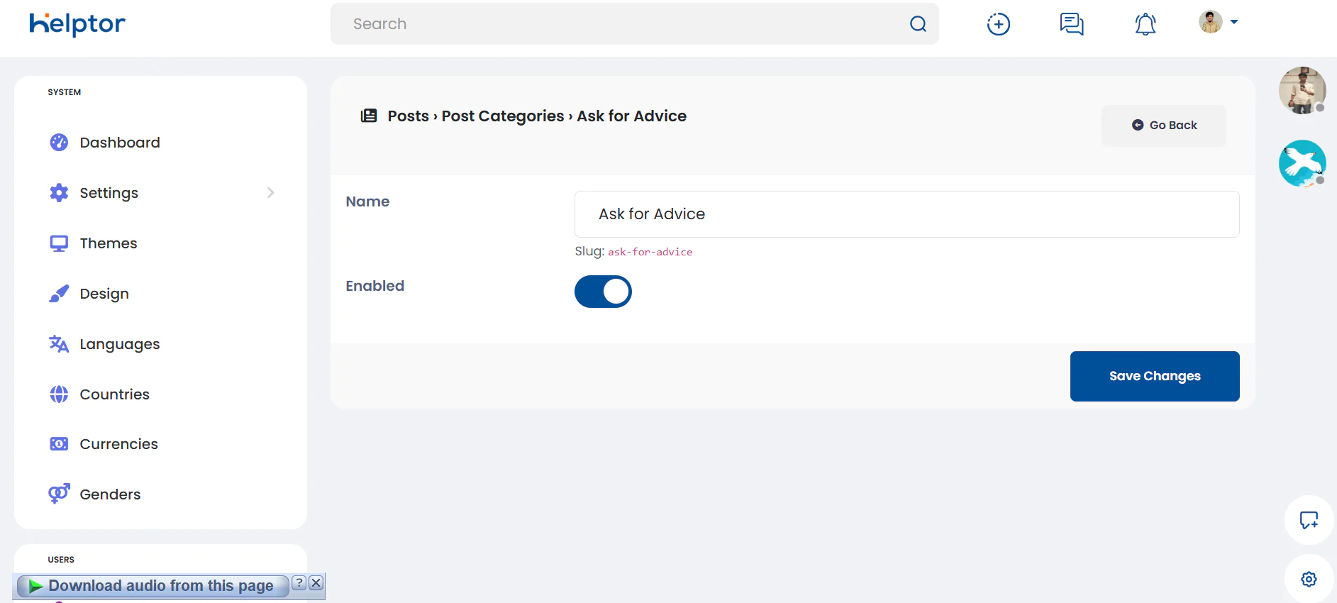 Mandatory Post Categories System Plugin for Sngine