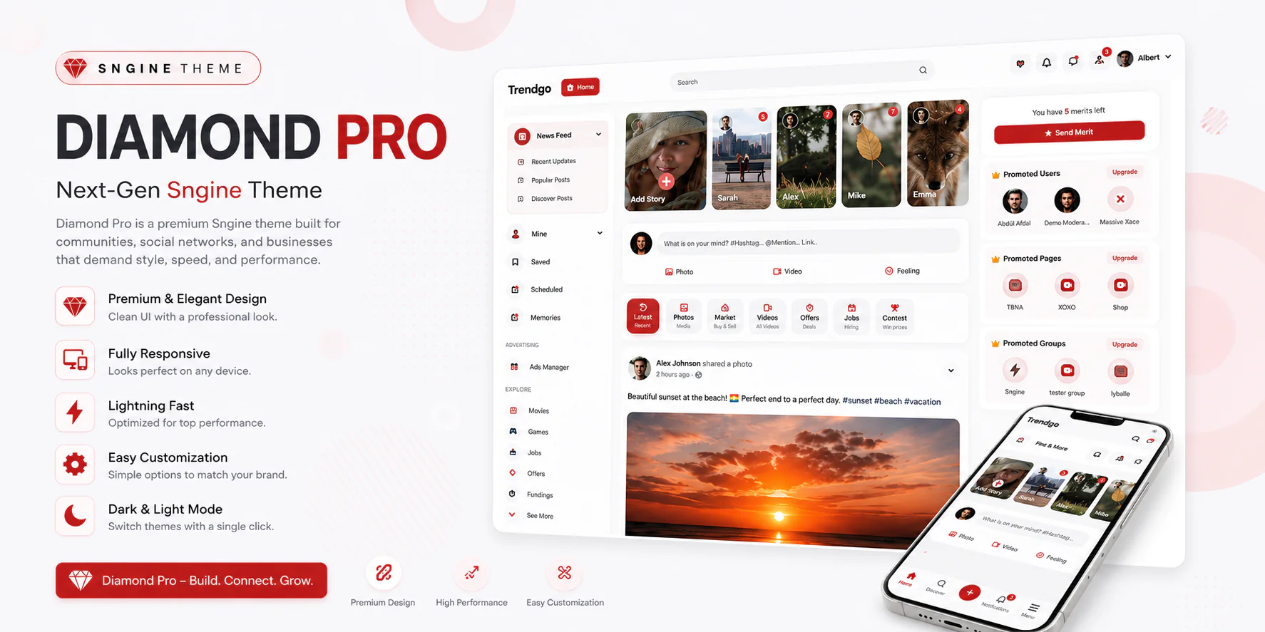 Diamond Pro Sngine Theme