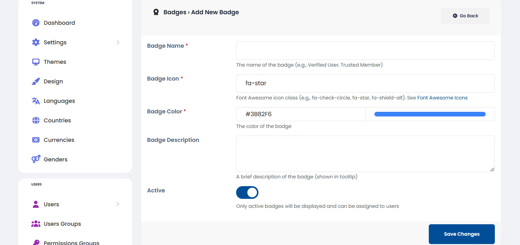 Advanced User Badge System – Sngine Plugin (Admin-Controlled)