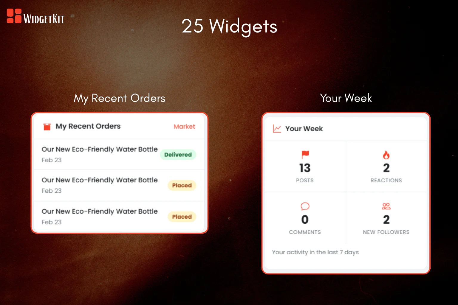 WidgetKit – 25 Sidebar Widgets for Sngine