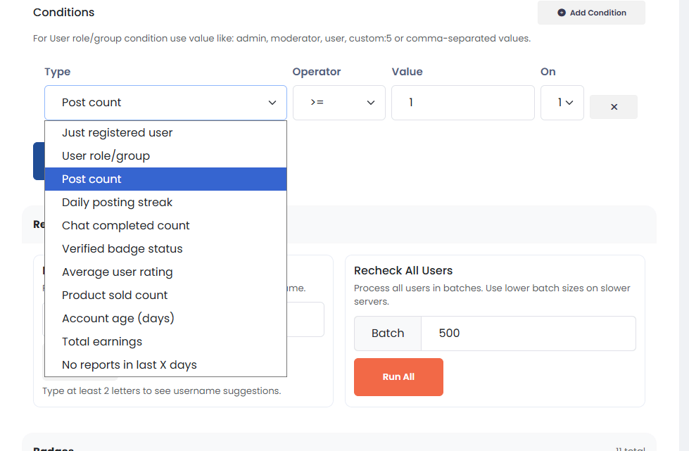 Smart Badge System – Auto Assign & Remove User Badges for Sngine