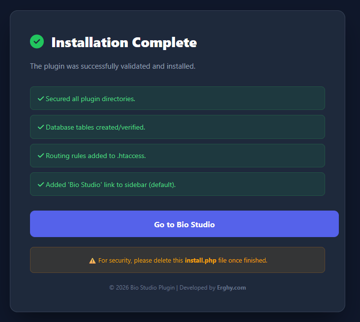 BioStudio Plugin For Sngine
