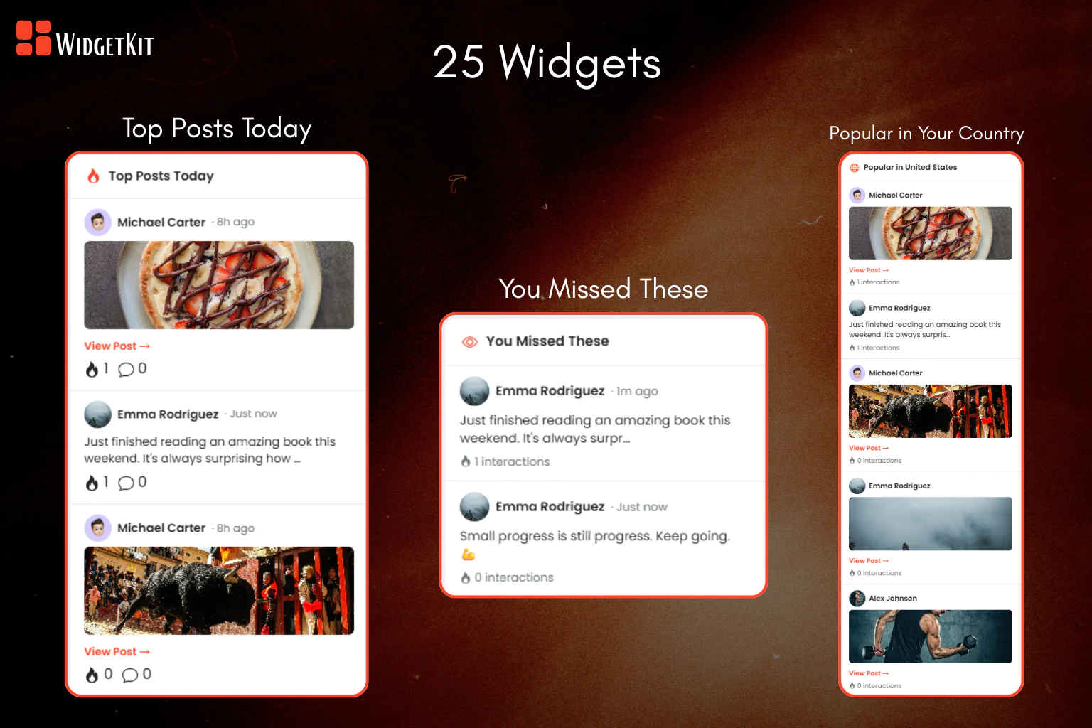 WidgetKit – 25 Sidebar Widgets for Sngine