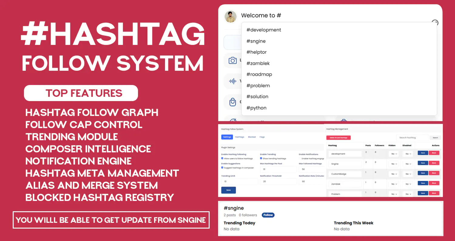 Advanced Landing Page Builder Plugin for Sngine – Drag & Drop Homepage Designer + Lead Capture Syste